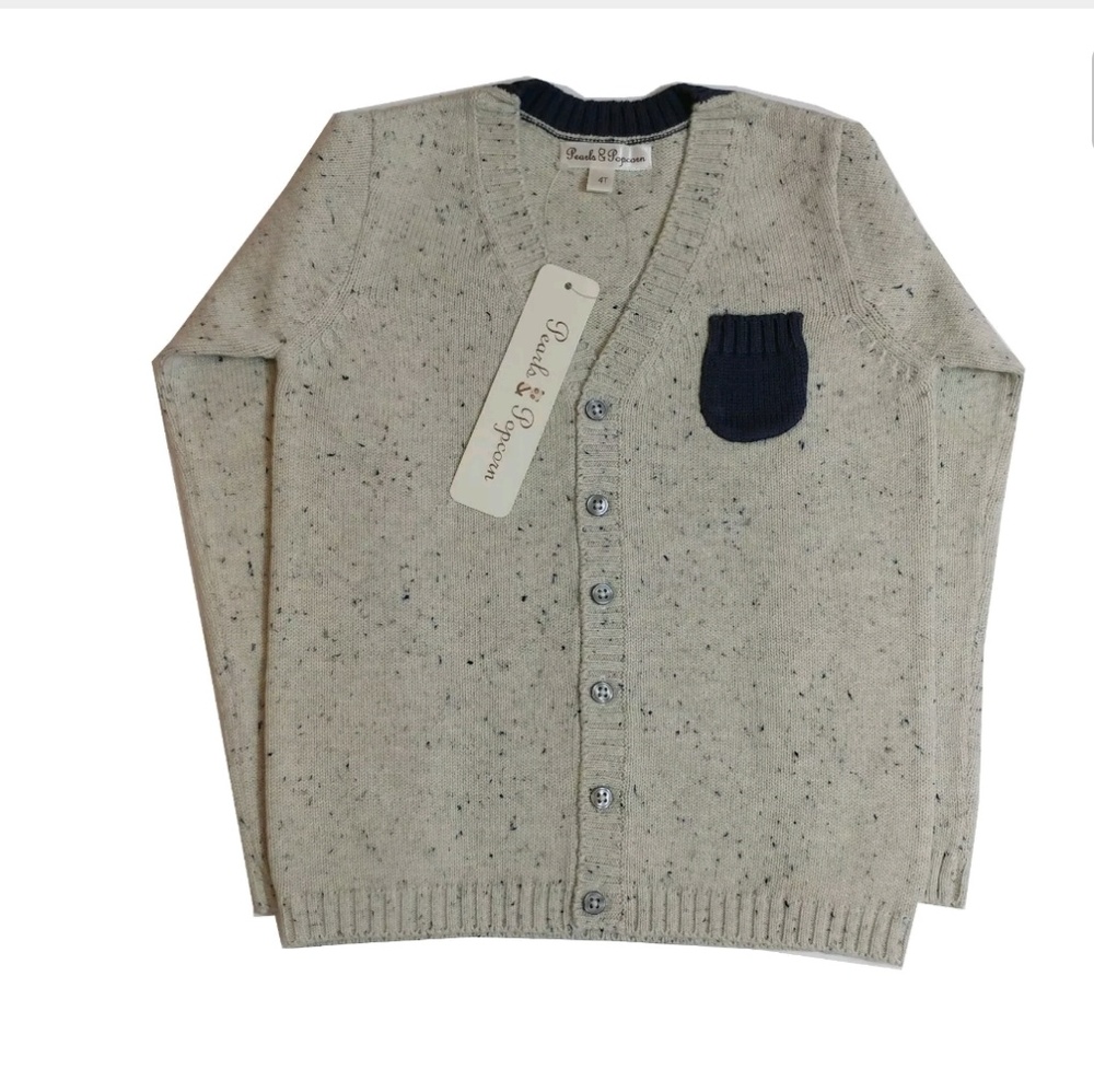 Trandy Pearls & Popcorn boys cardigan